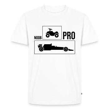 Noob vs Pro Car - T-shirt Premium bio Homme - blanc - Devant - Nico (187cm)