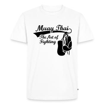 Muay Thai boxing MMA boxer, boxing gloves - Men's Premium Organic T-Shirt - white - Front - Nico (187cm)