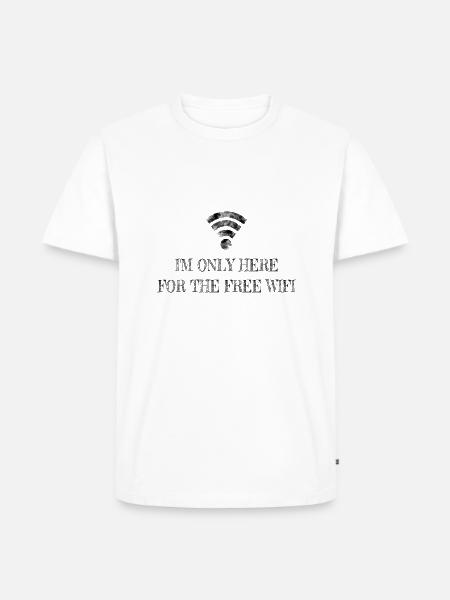 Free Wifi - Men's Premium Organic T-Shirt - white