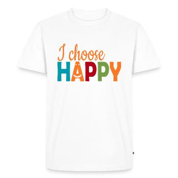Je choisis Happy - T-shirt Premium bio Homme - blanc - Devant - Nico (187cm)