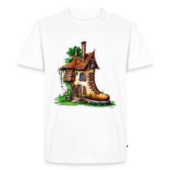 Ancienne maison de botte - T-shirt Premium bio Homme - blanc - Devant - Nico (187cm)