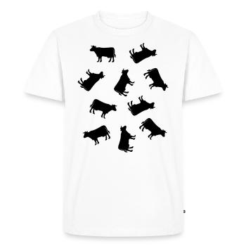 De nombreuses vaches vache ferme fermier vache laitière bovins hôte - T-shirt Premium bio Homme - blanc - Devant - Nico (187cm)