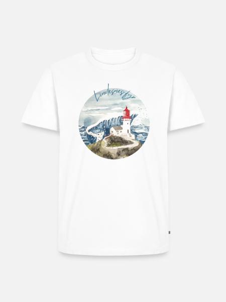 Lindesnes / Noorwegen Zuidkaap Souvenir - Mannen Premium Bio T-shirt - wit