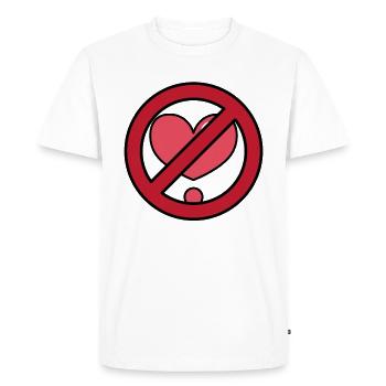 NoLove - Men's Premium Organic T-Shirt - white - Front - Nico (187cm)
