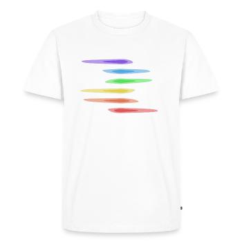 Rainbow Creative Art - Men's Premium Organic T-Shirt - white - Front - Nico (187cm)