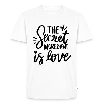 L’ingrédient secret est l’amour, pour la Saint-Valentin - T-shirt Premium bio Homme - blanc - Devant - Nico (187cm)