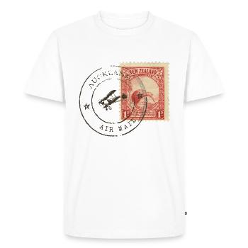 Kiwi stamp - T-shirt Premium bio Homme - blanc - Devant - Nico (187cm)