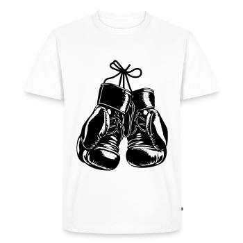 Gants de boxe Symbole Sports de boxe - T-shirt Premium bio Homme - blanc - Devant - Nico (187cm)