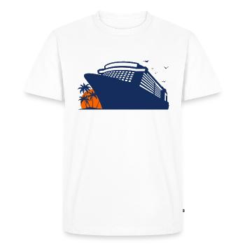 Croisière, Bateau De Croisière, Croisière - T-shirt Premium bio Homme - blanc - Devant - Nico (187cm)