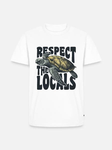 Respect the locals - Men's Premium Organic T-Shirt - white