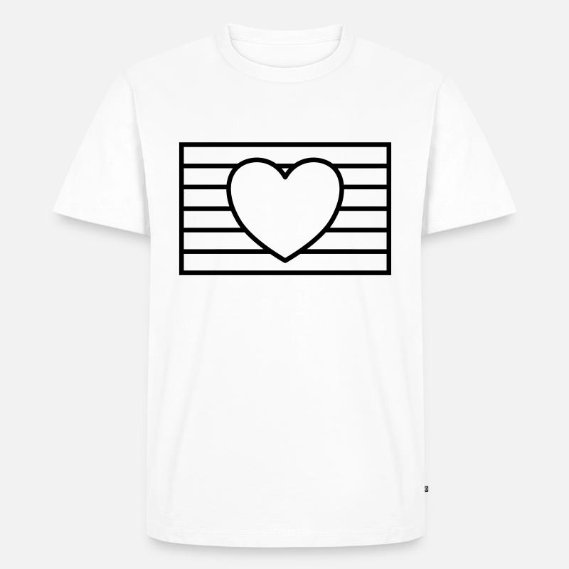 Abstrakte LGBTQ Regenbogenfahne - Männer Premium Bio T-Shirt - Weiß