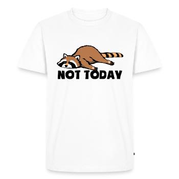 Not today - Tired and lazy - Raccoon - Men's Premium Organic T-Shirt - white - Front - Nico (187cm)