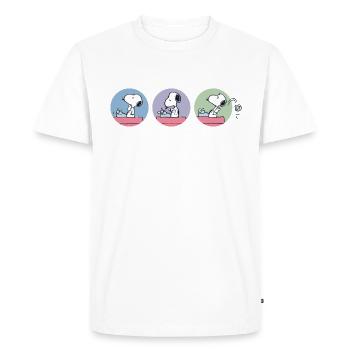 Peanuts Snoopy Baseball Author - Men's Premium Organic T-Shirt - white - Front - Nico (187cm)