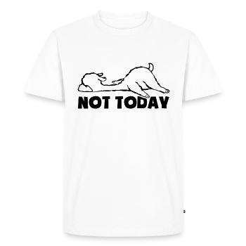 Not today - Tired and lazy - Lama - Men's Premium Organic T-Shirt - white - Front - Nico (187cm)