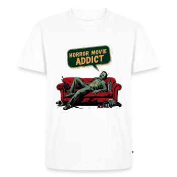 Horror Movie Zombie Illustration - Men's Premium Organic T-Shirt - white - Front - Nico (187cm)