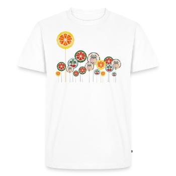 Lolliflower flower meadow - Men's Premium Organic T-Shirt - white - Front - Nico (187cm)