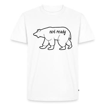 Dessin d’ours polaire - T-shirt Premium bio Homme - blanc - Devant - Nico (187cm)