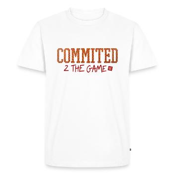 Commited to our lovely game of basketball - Men's Premium Organic T-Shirt - white - Front - Nico (187cm)