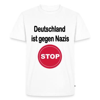 L'Allemagne contre les nazis. Design anti-nazi - T-shirt Premium bio Homme - blanc - Devant - Nico (187cm)