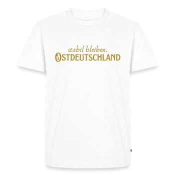 East Germany remains stable - Men's Premium Organic T-Shirt - white - Front - Nico (187cm)