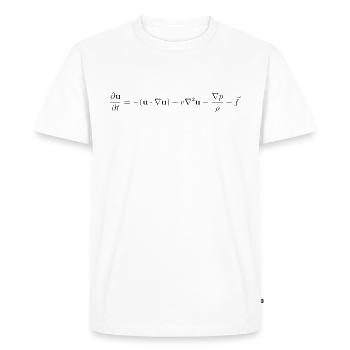 Équation dynamique fluide. - T-shirt Premium bio Homme - blanc - Devant - Nico (187cm)