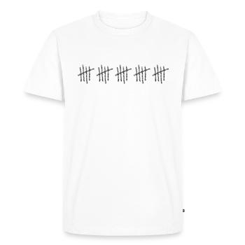 25e anniversaire 25 ans vingt-cinq ans - T-shirt Premium bio Homme - blanc - Devant - Nico (187cm)