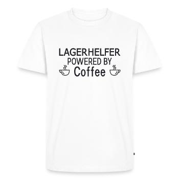 Warehouse Helper Powered By Coffee - Men's Premium Organic T-Shirt - white - Front - Nico (187cm)