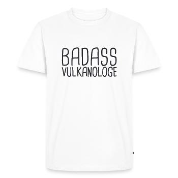 Volcanologist Badass Volcanology - Men's Premium Organic T-Shirt - white - Front - Nico (187cm)