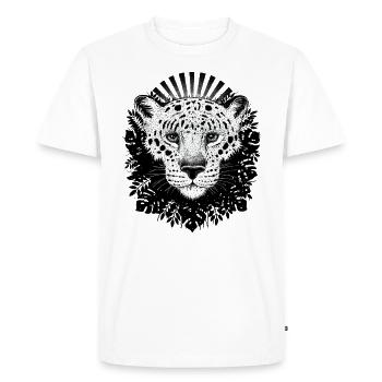 Léopards - T-shirt Premium bio Homme - blanc - Devant - Nico (187cm)