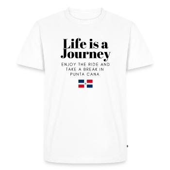 Voyage Punta Cana - T-shirt Premium bio Homme - blanc - Devant - Nico (187cm)