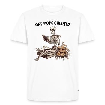 Skeleton One More Chapter Book Lover - Men's Premium Organic T-Shirt - white - Front - Nico (187cm)