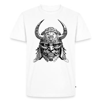 Samurai Power – Unleash your inner strength! - Men's Premium Organic T-Shirt - white - Front - Nico (187cm)