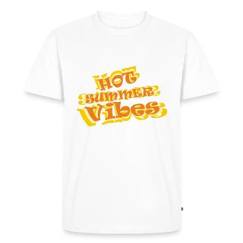 hot summer vibes Summer Shirt Holiday summer vibes - Men's Premium Organic T-Shirt - white - Front - Nico (187cm)