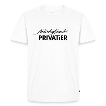 Freelance private citizen (= pensioner) - Men's Premium Organic T-Shirt - white - Front - Nico (187cm)