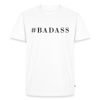 Rhombus badass - Men's Premium Organic T-Shirt - white - Front - Nico (187cm)