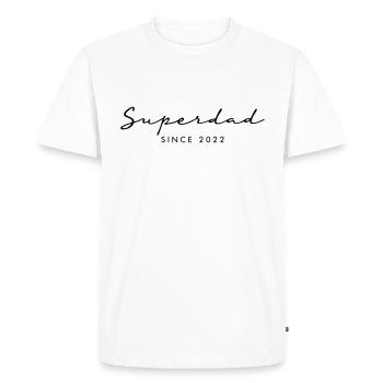 Superdad Papa Père 2022 - T-shirt Premium bio Homme - blanc - Devant - Nico (187cm)