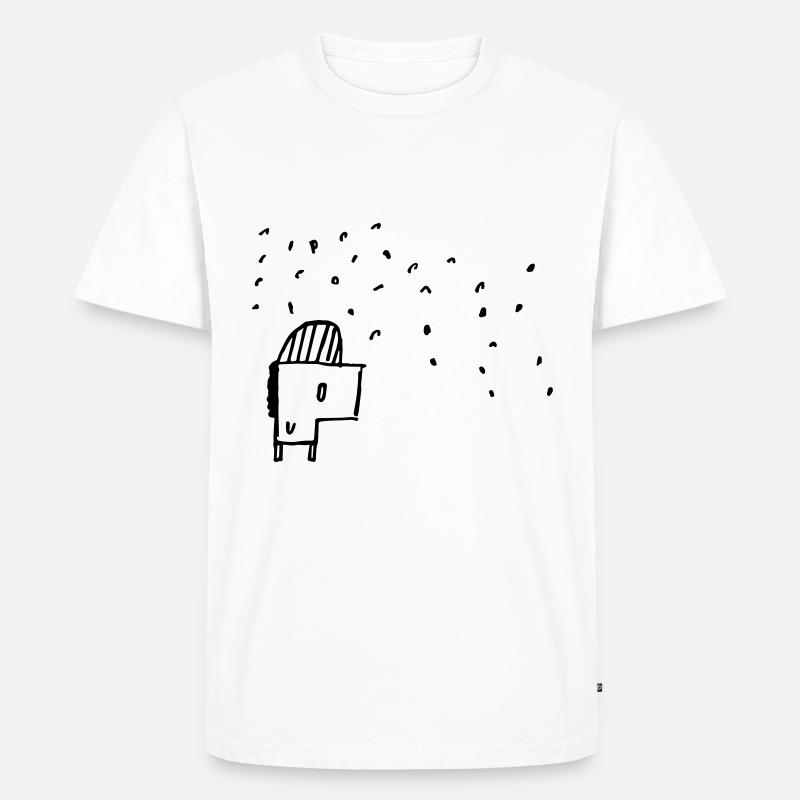 Es schneit Dude - Männer Premium Bio T-Shirt - Weiß