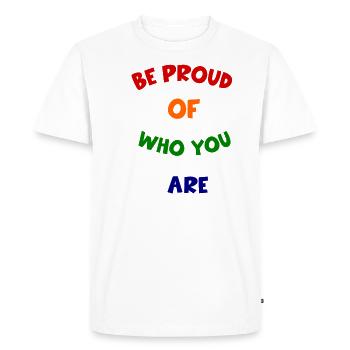 Tolérance à la fierté LGBQT Gay Lesbian Pride Dicton - T-shirt Premium bio Homme - blanc - Devant - Nico (187cm)