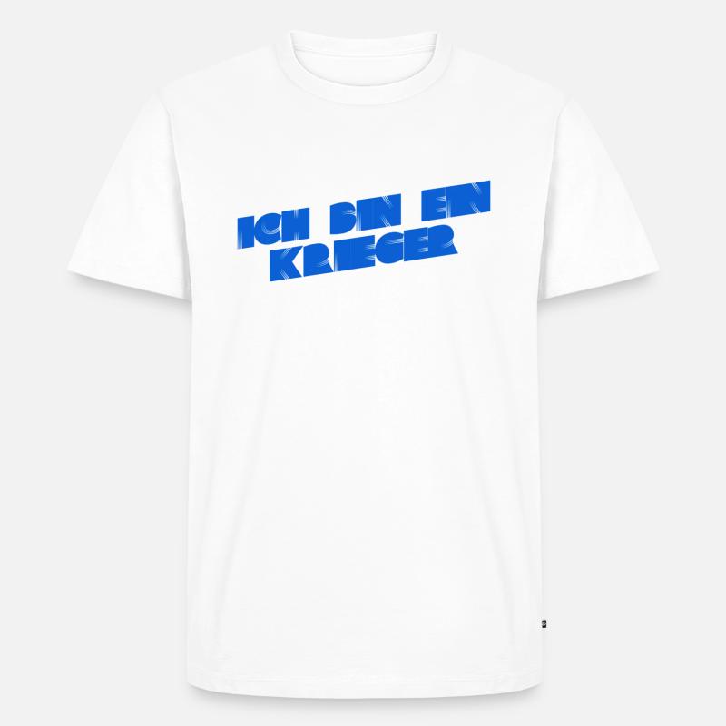 ich bin ein Krieger - Männer Premium Bio T-Shirt - Weiß