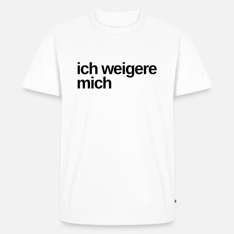 das möchte ich nicht - Männer Premium Bio T-Shirt - Weiß