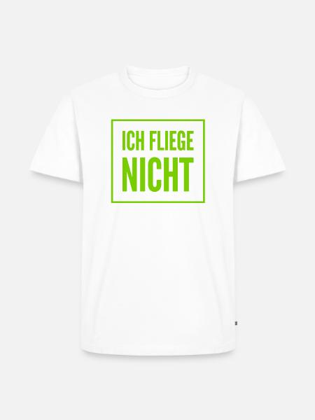 ich habe Flugangst - Männer Premium Bio T-Shirt - Weiß