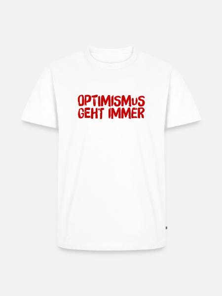 ich liebe Optimismus - Männer Premium Bio T-Shirt - Weiß