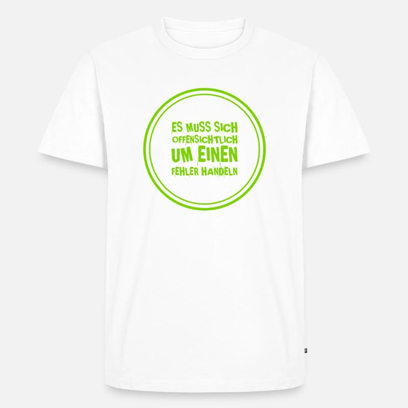 offenkundiger Fehler - Männer Premium Bio T-Shirt - Weiß