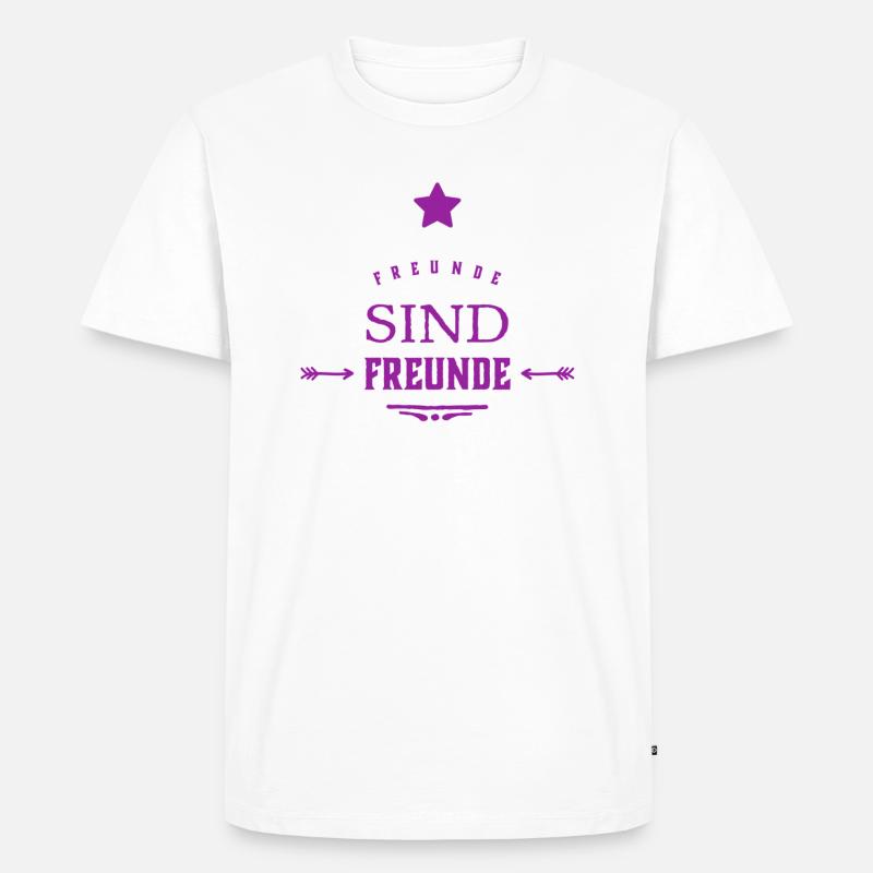 Freunde sind super - Männer Premium Bio T-Shirt - Weiß