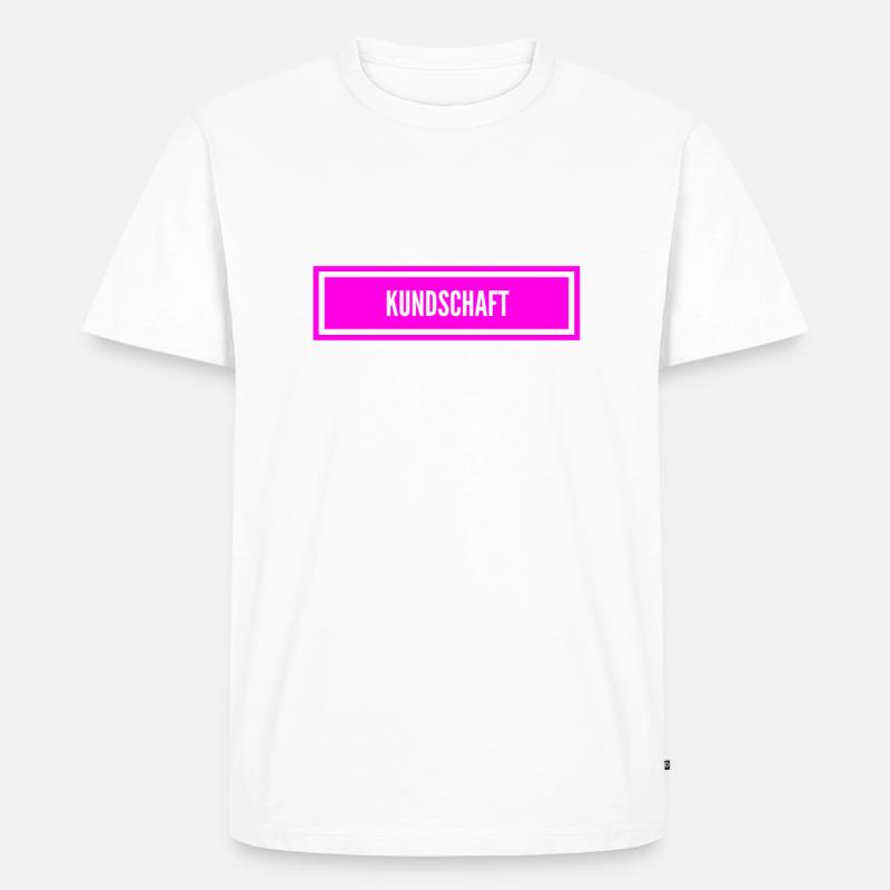 die Kundschaft wartet - Männer Premium Bio T-Shirt - Weiß