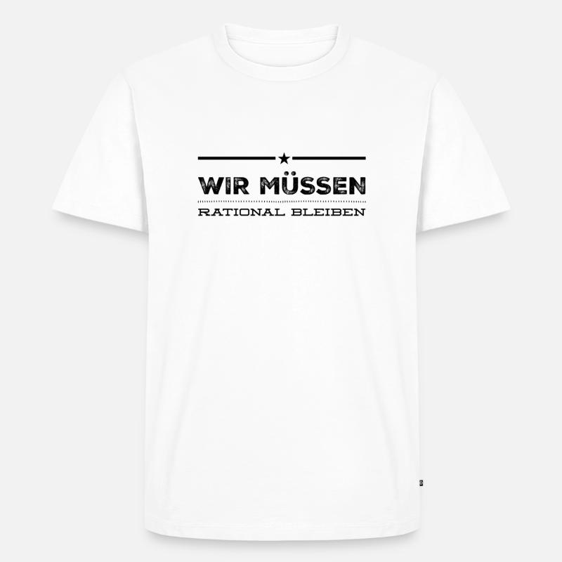 rational ist wunderbar - Männer Premium Bio T-Shirt - Weiß