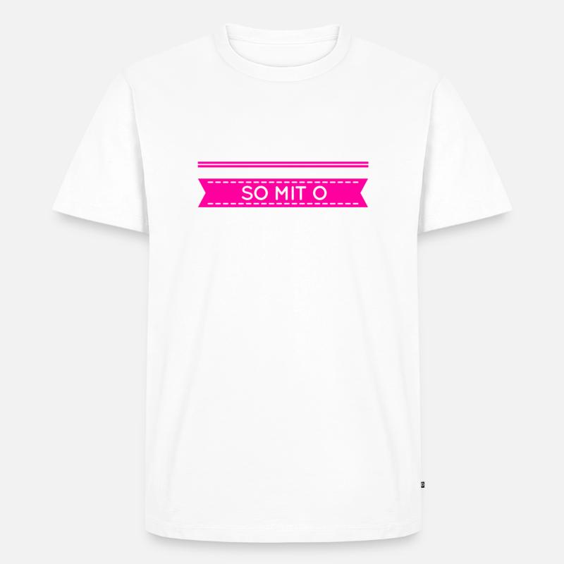 so mit o - Männer Premium Bio T-Shirt - Weiß