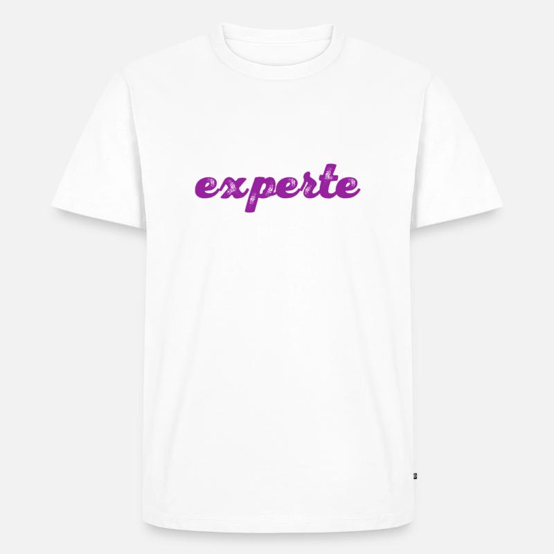 so sieht ein Experte aus - Männer Premium Bio T-Shirt - Weiß