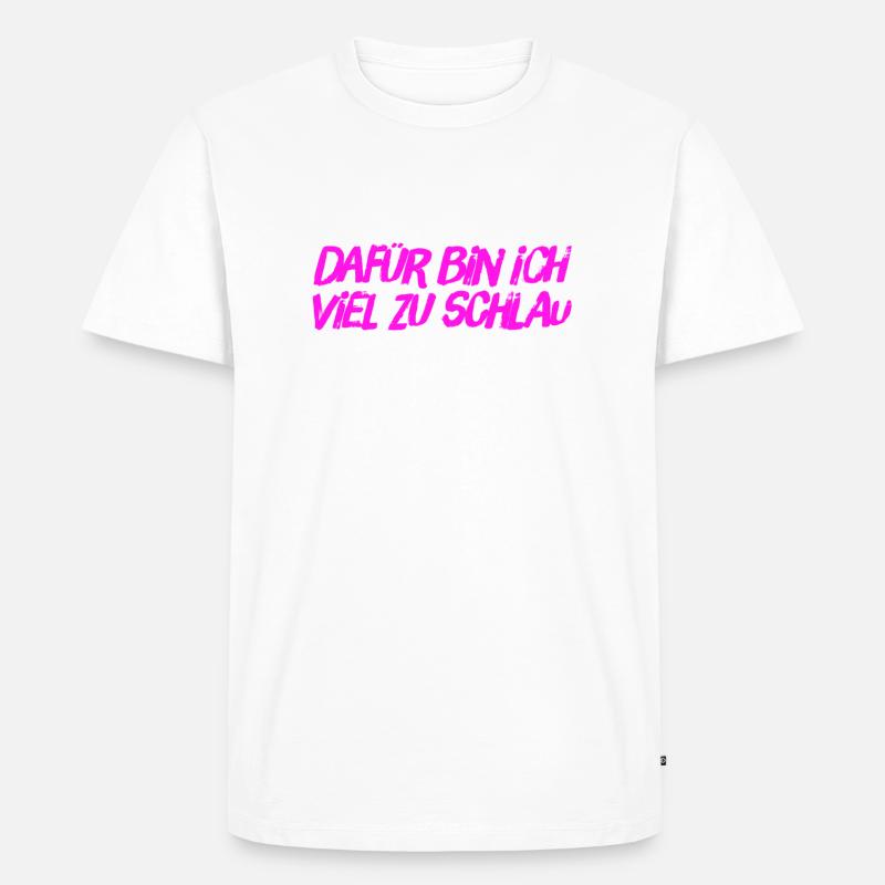 ich bin clever - Männer Premium Bio T-Shirt - Weiß