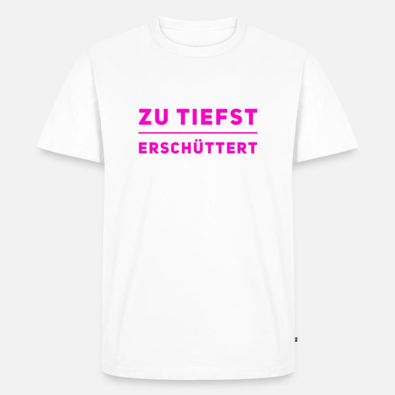 das hat mich tief getroffen - Männer Premium Bio T-Shirt - Weiß